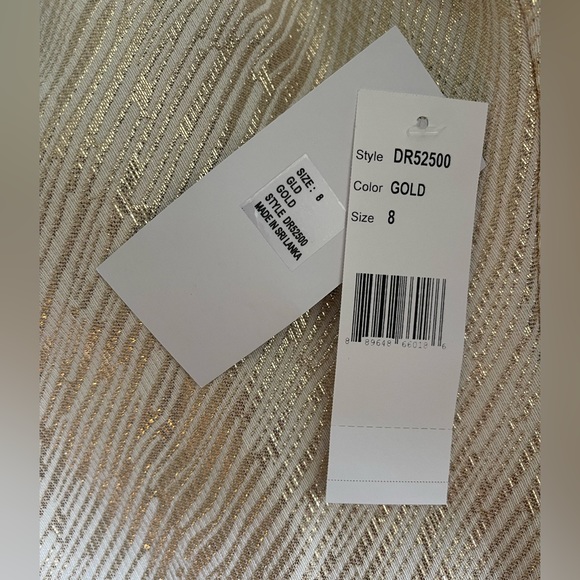 Donna Ricco Sleeveless Metallic Jacquard Sheath Dress size 8 NWT - Picture 9 of 9